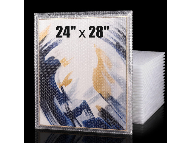 20 Pack 24*28 Inch Extra Large Bubble Pouches for Packing Shipping Bubble Bag Protect Shockproof Cushion for Moving Shipping, Artwork Fragile Dish...