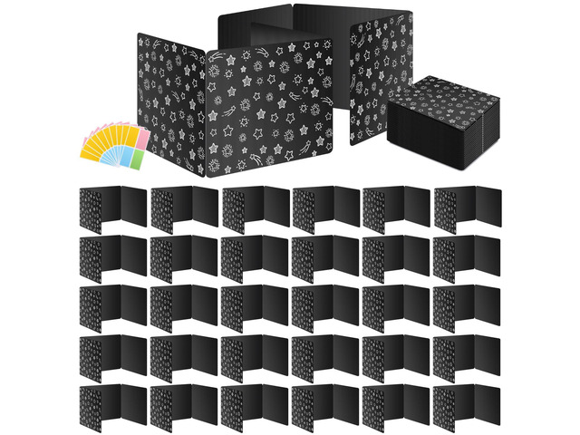Black 30-Pack Desk Dividers for Students, Waterproof Plastic Study Carrel Divider, Durable Testing Dividers for Classroom Teacher Supplies, Easy to...