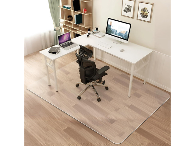 Office Chair Mat for Hardwood Floor Clear Chair Mat for Easy Glide Floors Protector for Under Desk Chairs Mat Plastic Floors Mats for Office...