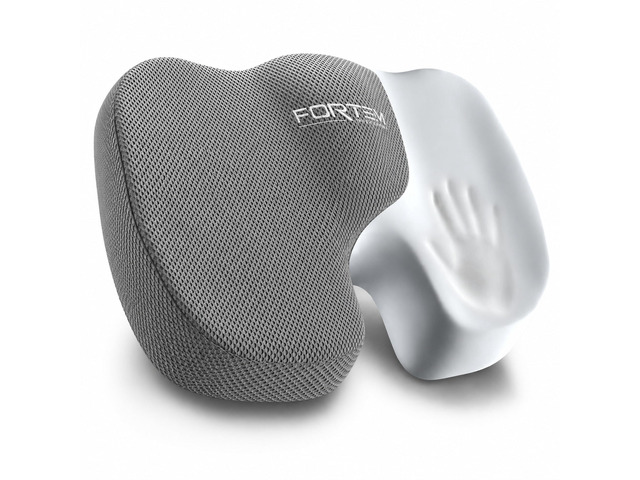 Seat Cushion, Office Chair Cushion for Tailbone Sciatica Pain Relief Memory Foam Pillow for Car Ergonomic Design Washable Cover Non Slip Grey