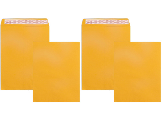 10x13 Manilla Envelopes, 200 Pack