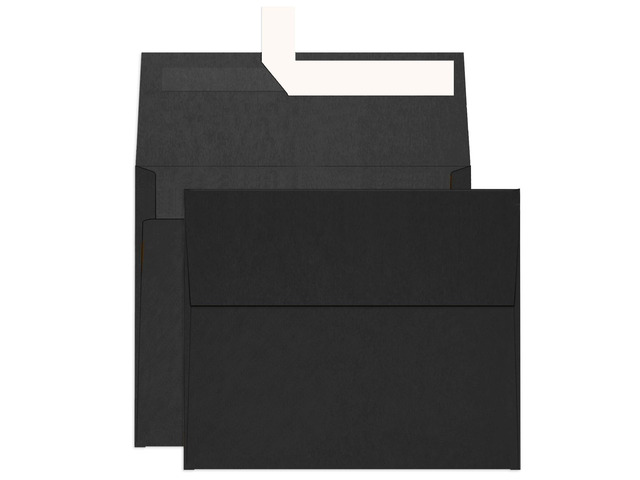 100 Pack Black A2 Envelopes Self Seal, 4.375 x 5.75, 120 GSM Printable Black Invitation Envelopes for 4.25 x 5.5 Cards, Graduation, Weddings,...