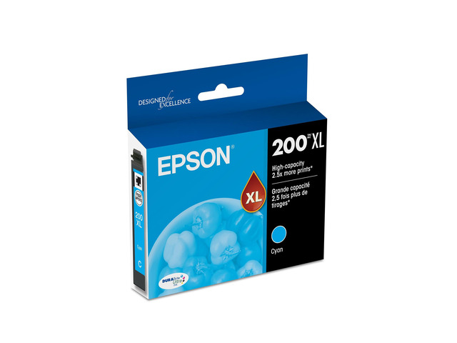 200 DURABrite Ultra Ink High Capacity Cyan Cartridge (T200XL220-S) Works with Workforce WF-2520, 2530, 2540, Expression XP-200, 300, 310, 400, 410