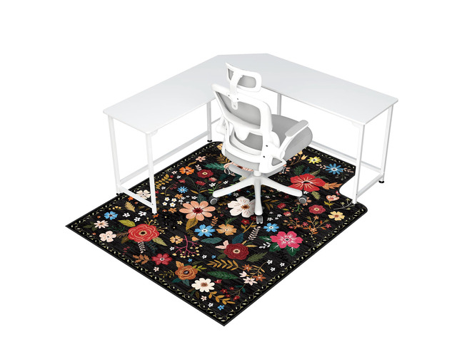Office Chair Mat for Hardwood Floor & Tile Floor,48'X 60'-Convex Colorful Heavy Duty Desk Chair Mat for Hard Floors, Under Desk Rug for Rolling...