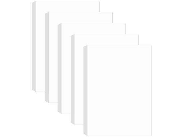 (5-Pack) Half Letter Blank Paper, 500 Sheets/1000 Pages Printer Paper, Copy Papers, 100gsm, White, 5.8'' x 8.2''