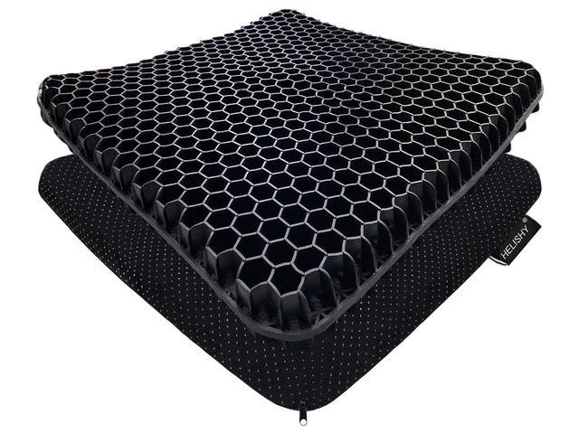 Gel Seat Cushion for Long Sitting Pressure Relief - Non-Slip Gel Chair Cushions for Back, Sciatica, Tailbone Pain Relief - Seat Cushion for Office...
