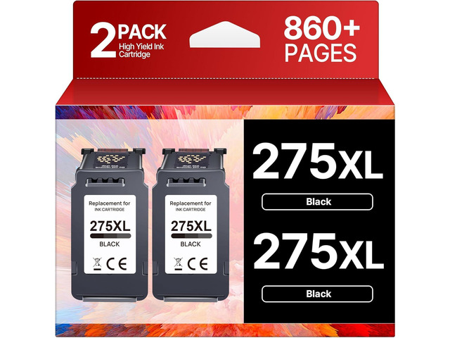 PG-275 Black Ink Cartridge Replacement for Canon 275 Black Ink Canon 275XL to Use with 275XL Ink Cartridege for Canon Printers PIXMA TR4720 TS3522...