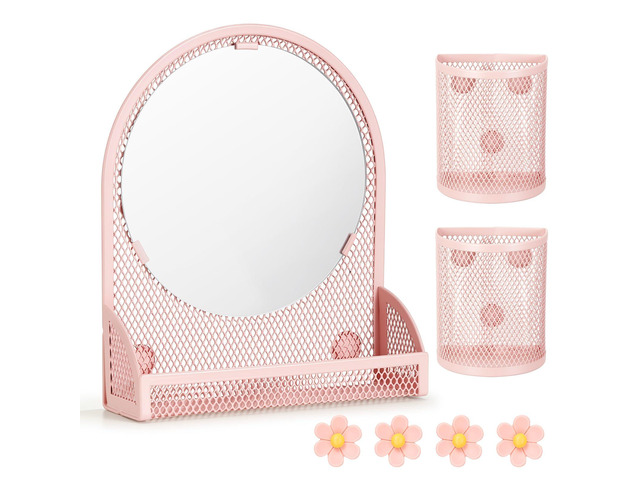 Locker Accessories for Girls, School Supplies Lockers Decor locker decor accessories Includes magnetic mesh mirror and 2 Magnetic Pen Holders, 4...