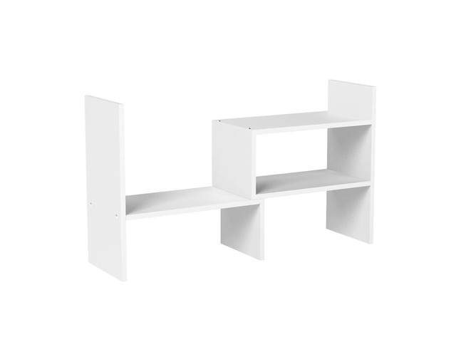 Expandable Wood Desktop Bookshelf Desktop Organizer Office Storage Rack Wood Display Shelf - Free Style Display True Natural Stand Shelf Rack Assemble
