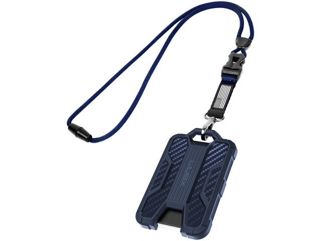 Badge Holder with Breakaway Lanyard, Carbon Fiber-Texture, 6 Cards American Flag, Quick Release Detachable Buckle, Metal Clip, Heavy Duty ID Card...