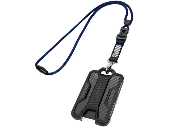 Badge Holder with Breakaway Lanyard, Carbon Fiber-Texture, 6 Cards American Flag, Quick Release Detachable Buckle, Metal Clip, Heavy Duty ID Card...