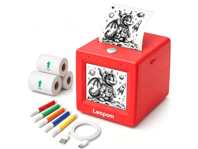 AI Voice Sticker Maker for Kids, Mini Inkless Thermal Printer, Portable Sticker Printer Machine Box for DIY Crafts, Journaling & Doodles, Birthday...