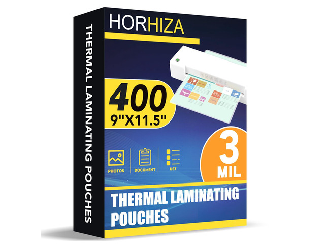 400 Pack 3 Mil Laminating Sheets, Holds 8.5 x 11 Inch Sheets 9 x 11.5 Inches Thermal Laminating Pouches for Laminator, Clear, Letter Size, Office...