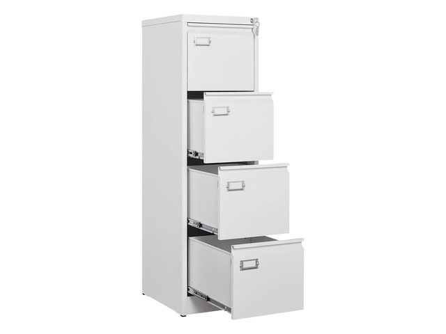 4 Drawer File Cabinet, Filing Cabinets for Home Office, Metal Vertical File Storage Cabinet with Lock, Locking File Cabinet for A4 Legal/Letter,...