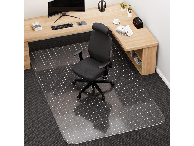 Office Chair Mat for Carpet, 48' x 60' Clear Desk Chair Mat Heavy Duty Plastic Floor Protector for Low Pile Carpet, Smooth Easy Glide Under Desk...