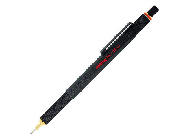 800 Retractable Mechanical Pencil, 0.5mm, Black Metal Barrel - For Drafting, Engineering, Architecture Professionals