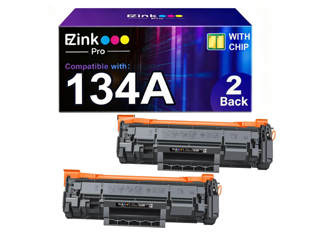 134A Toner with Chip Replacement for HP 134A Black Toner Cartridge 2 Pack 134X W1340a W1340X Toner Compatible with HP LaserJet Pro M209dw M234sdw...