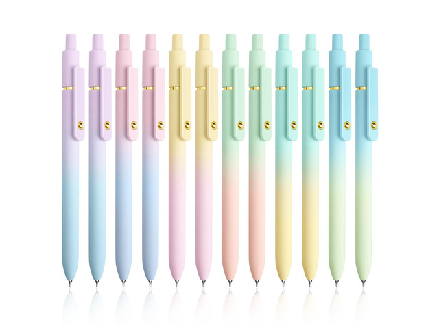 Gel Pens, 12 Pcs 0.5mm Fine Point Smooth Writing Pens Japanese Cute Pens, High-End Series Black Ink Pens for Journaling Note Taking, School Office...