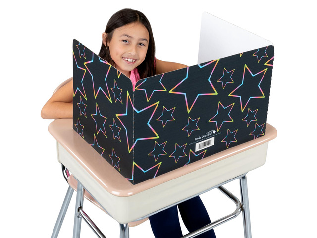 Neon Pop Privacy Shields, Set of 12, Ages 4+, PreK+ Matte Student Desk Dividers to Enhance Focus and Reduce Distractions at School or Home