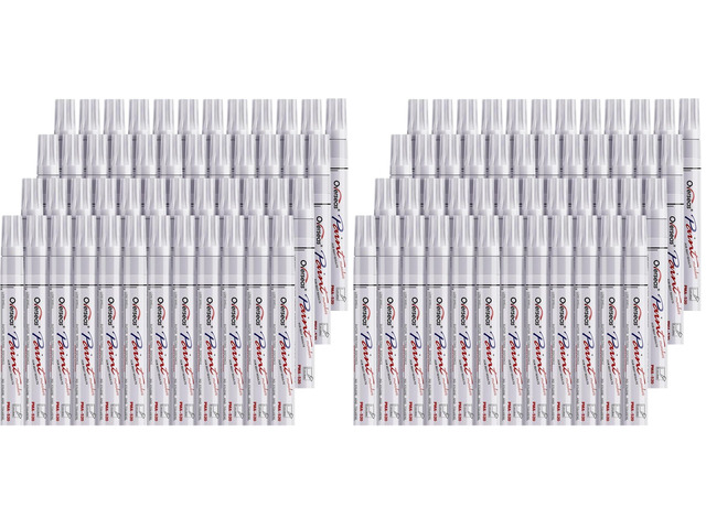 48 White Paint Pens Permanent Markers, Oil Based Paint Markers (Pack of 2)