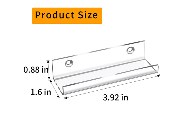 18 Pack Clear Vinyl Record Shelf Wall Mount Acrylic Album Display Holder Storage Hanger CD Floating Shelf for Home Office, 4 Inch