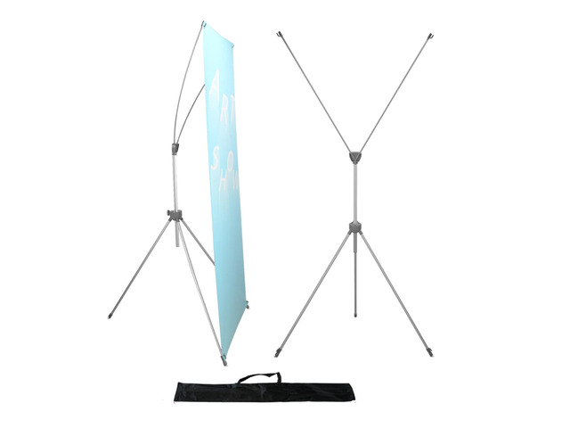 X Banner Stand Adjustable Fit Banner Size from 23'X63' to 32'X78' Portable Oxford Bag for Trade Show Exhibition Market,2 Pack