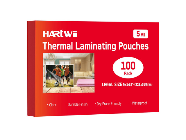 100Pack Legal Size Laminating Sheets 5Mil -8.5'x14' (9x14.5) Laminating Pouches No Bubble Thermal Laminating Sheets for Documents, Menus,...