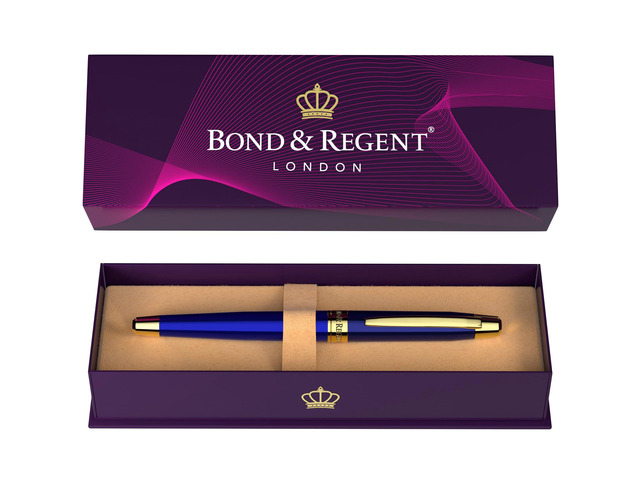 24 Karat Gold Luxury Rollerball Pen - Fancy Executive Professional Writing Gift Set for Men & Women, Nice Pens, Royal Blue