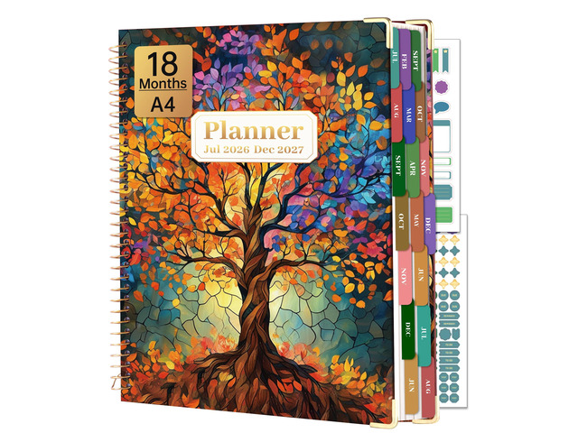Planner 2026-2027 Weekly and Monthly 8.5'x11' Hardcover Planner Large Yearly Planner from Jul 2026 - Dec 2027 18 Months Calendar Planners for Women...