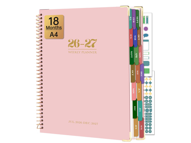 Planner 2026-2027 Weekly and Monthly 8.5'x11' Hardcover Planner Large Yearly Planner from Jul 2026 - Dec 2027 18 Months Calendar Planners for Women...