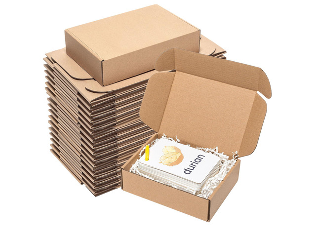 Shipping Boxes 7x5x2' 60 Pack Brown Corrugated Cardboard Box Mailer Kraft Small Literature Mailer Packaging Supplies, Mailing Boxes for Small Business