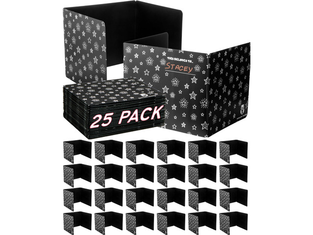 Privacy Folders for Students, Desk Dividers, Testing Shields 25 Pack Corrugated plastic, erasable surface, reusable, independent work, study...