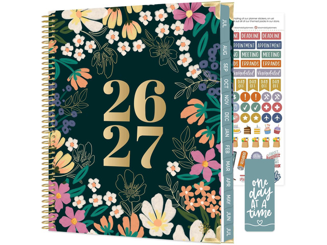HARDCOVER Planner 2026-2027 (8.5' x 11') Academic Year (July 2026 - July 2027) - 13 Months Task Goal Planner for Women - Monthly & Weekly Agenda...