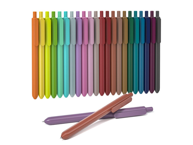 Colored Retractable Gel Pens, 22 Unique Vintage Ink Colors, 11 Light and 11 Dark Vintage, Cute Pens 0.7mm Point Quick Drying for Writing Drawing...