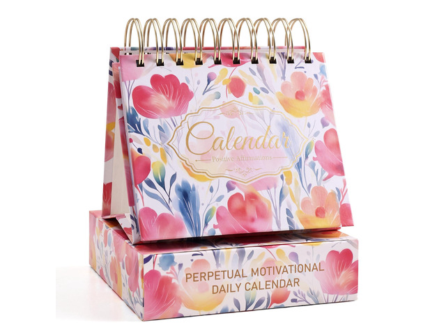 Bright Every Day Daily Flip Calendar with Inspirational Quotes - Motivational Perpetual Recycle Calendar Desk Office Home Decor for Women, Gifts...