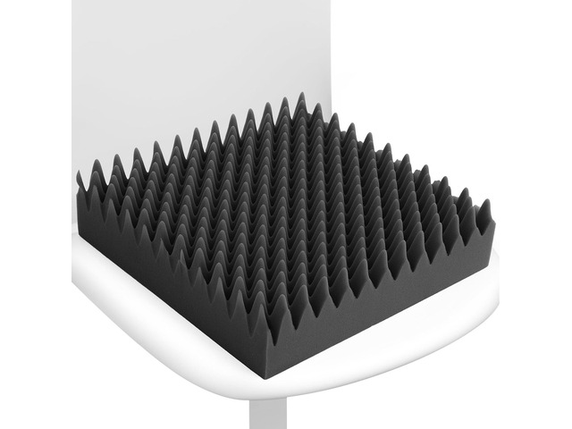 1 Pcs Egg Foam Pad,18 X 16 X 4 Inches Egg-Shaped,Black Gray Egg Seat Cushions Crate for Chairs, Convoluted Foam Relieves Pressure, Breathable...