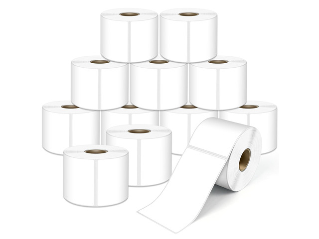 2.25' x 4' Direct Thermal Labels, 4200 Shipping Postage Labels 12 Rolls, 350 Labels/Roll, BPA Free, Strong Adhesive, Block Old Information,...