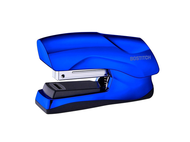 Office Heavy Duty Stapler, 40 Sheet Capacity, No Jam, Half Strip, Fits into the Palm of Your Hand, For Classroom, Office or Desk, Metallic Blue