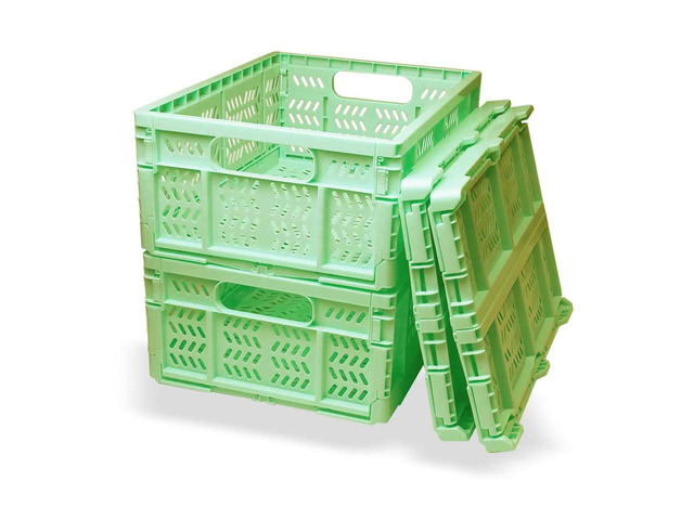 20L Folding Crate, 4Pack Plastic Storage Baskets Organizer for Home and Office,Collapsible Storage Crates for Home Office and Outdoor Organizer....