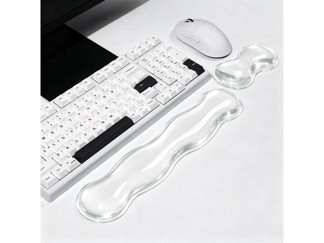 Mouse Pad with Wrist Rest, Soft Cloud Gel Keyboard Mouse Pad Set with Hand Wrist Support, Cute Non Slip Office Desk Accessories for Comfort/Pain...