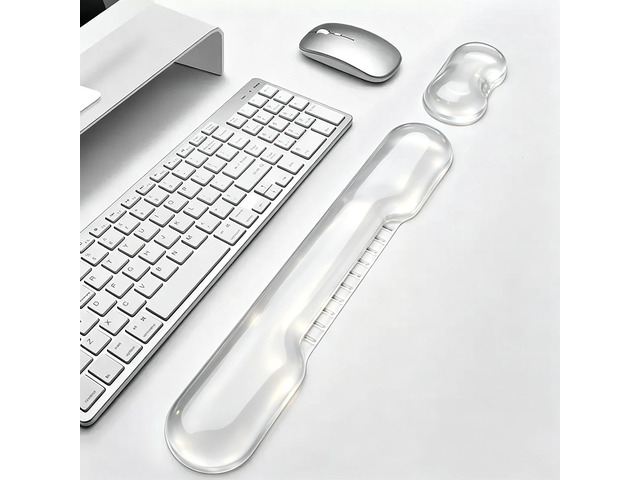 Mouse Pad with Wrist Rest, Soft Cloud Gel Keyboard Mouse Pad Set with Hand Wrist Support, Cute Non Slip Office Desk Accessories for Comfort/Pain...