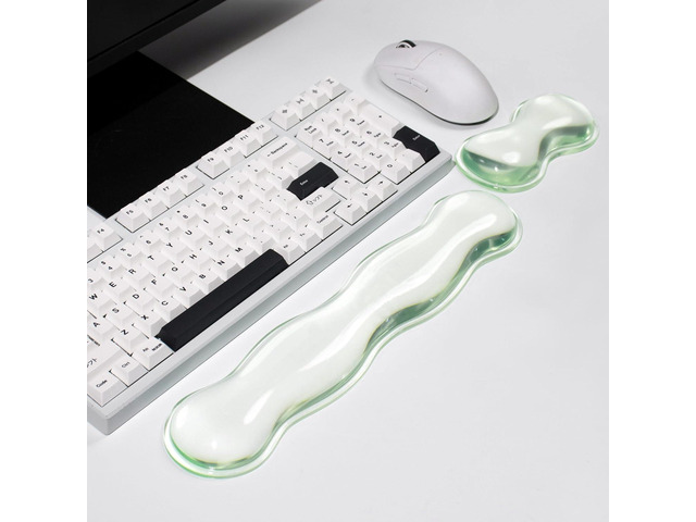Mouse Pad with Wrist Rest, Soft Cloud Gel Keyboard Mouse Pad Set with Hand Wrist Support, Cute Non Slip Office Desk Accessories for Comfort/Pain...