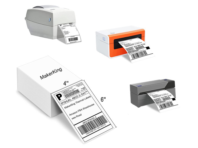 4x6 Thermal Labels, White Mailing Fanfold Postage Direct Thermal Printer Shipping Label (4000 4x6 Fanfold Labels), Compatible with Rollo, MUNBYN,...