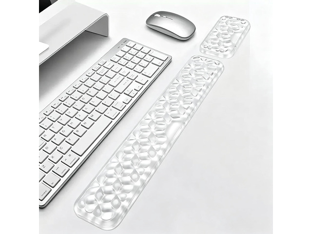 Mouse Pad with Wrist Rest, Soft Cloud Gel Keyboard Mouse Pad Set with Hand Wrist Support, Cute Non Slip Office Desk Accessories for Comfort/Pain...