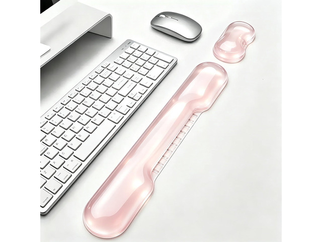 Mouse Pad with Wrist Rest, Soft Cloud Gel Keyboard Mouse Pad Set with Hand Wrist Support, Cute Non Slip Office Desk Accessories for Comfort/Pain...