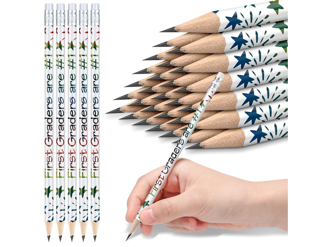 24 Pcs 1st Graders Pencils Bulk Motivational Pencil with Eraser Welcome to First Grade, Back to School Gifts for Students, Inspirational Pencil,...