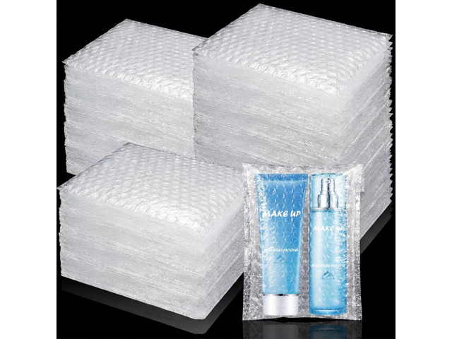 200Pcs Bubble Pouches Wrap, 6'x8' Clear Bubble Out Bags for Packing Double Walled Moving Supplies Bubble Bags for Fragile Dishes China Plates,...