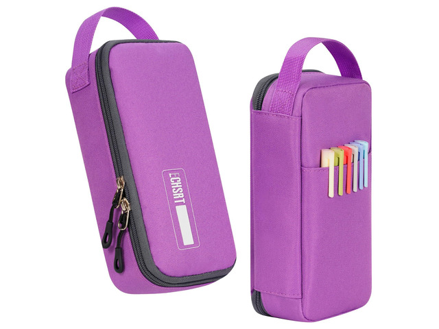 Large Capacity Pencil Case with Hidden Pocket, 1200D Oxford Fabric Zipper Pencil Pouch with Handle, Multi-Pocket Stationery Organizer for Office,...