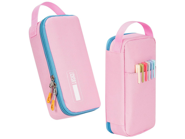 Large Capacity Pencil Case with Hidden Pocket, 1200D Oxford Fabric Zipper Pencil Pouch with Handle, Multi-Pocket Stationery Organizer for Office,...