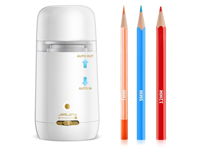Automatic Electric Pencil Sharpener, Rechargeable 3 Sharpness Levels, 3s Quick Sharpen, Fits 7-12mm Pencils, Portable Design for Home and Classroom...